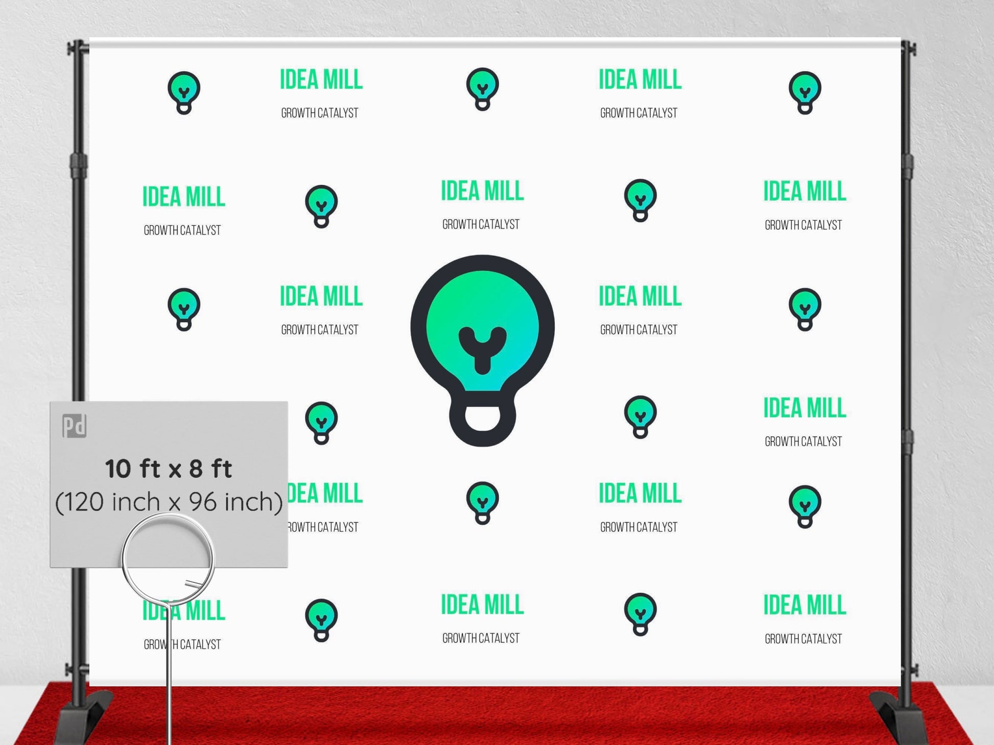 10 ft x 8 ft step and repeat banner