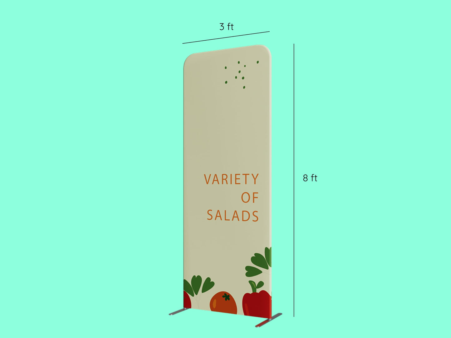 10x10 Booth - Brand Focus Booth Straight tension fabric stand