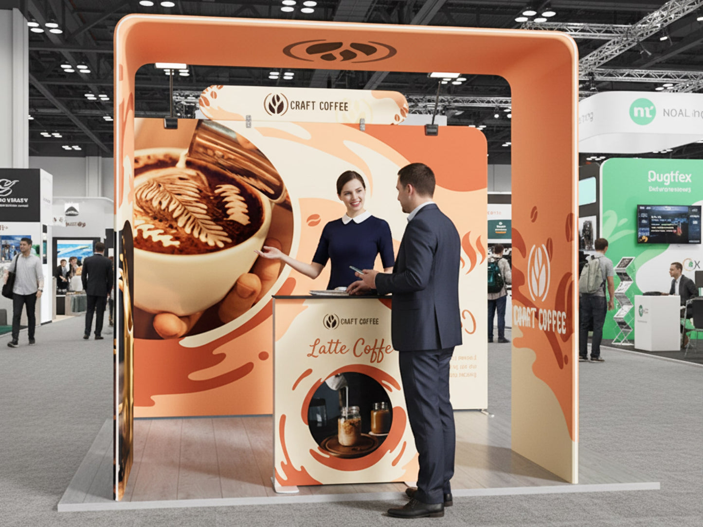 10x10 Booth - Welcome Arc Booth Great for Branded Welcome