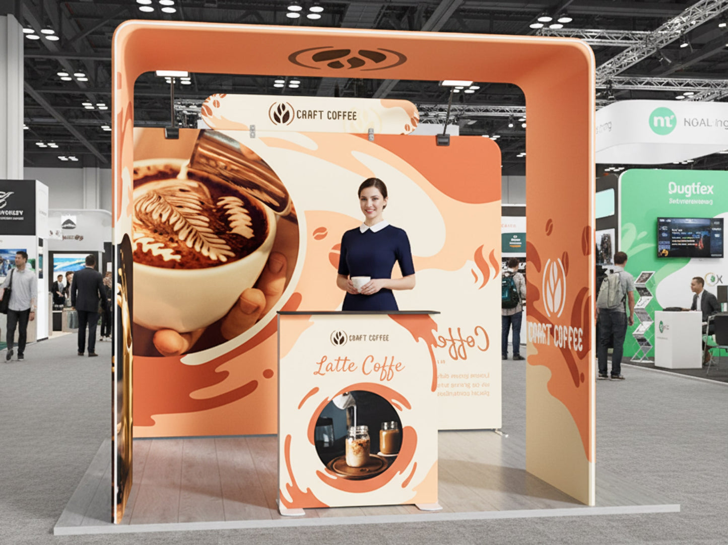 10x10 Booth - Welcome Arc Booth Ready for Trade Show Event