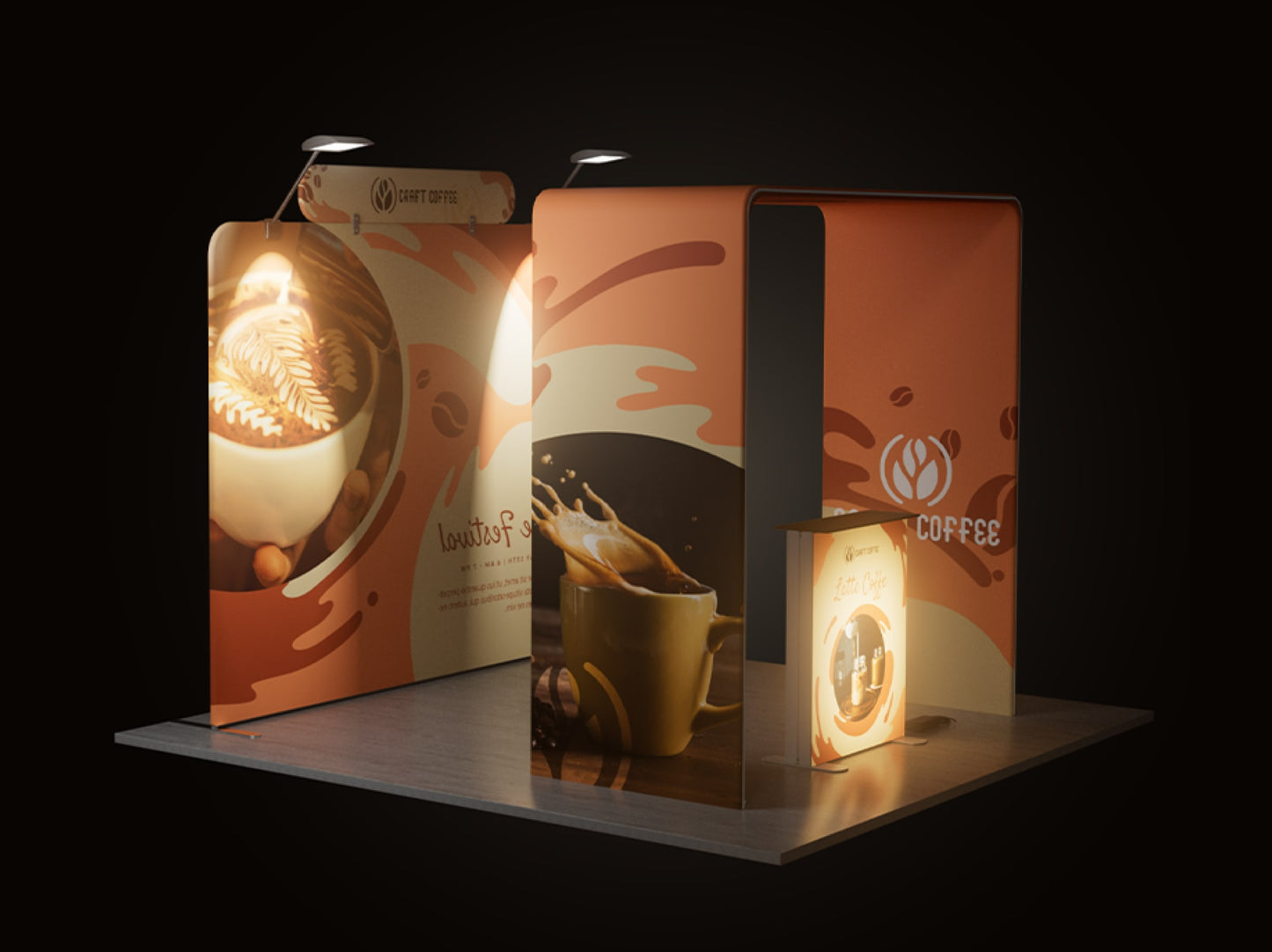 10x10 Booth - Welcome Arc Booth in Dark