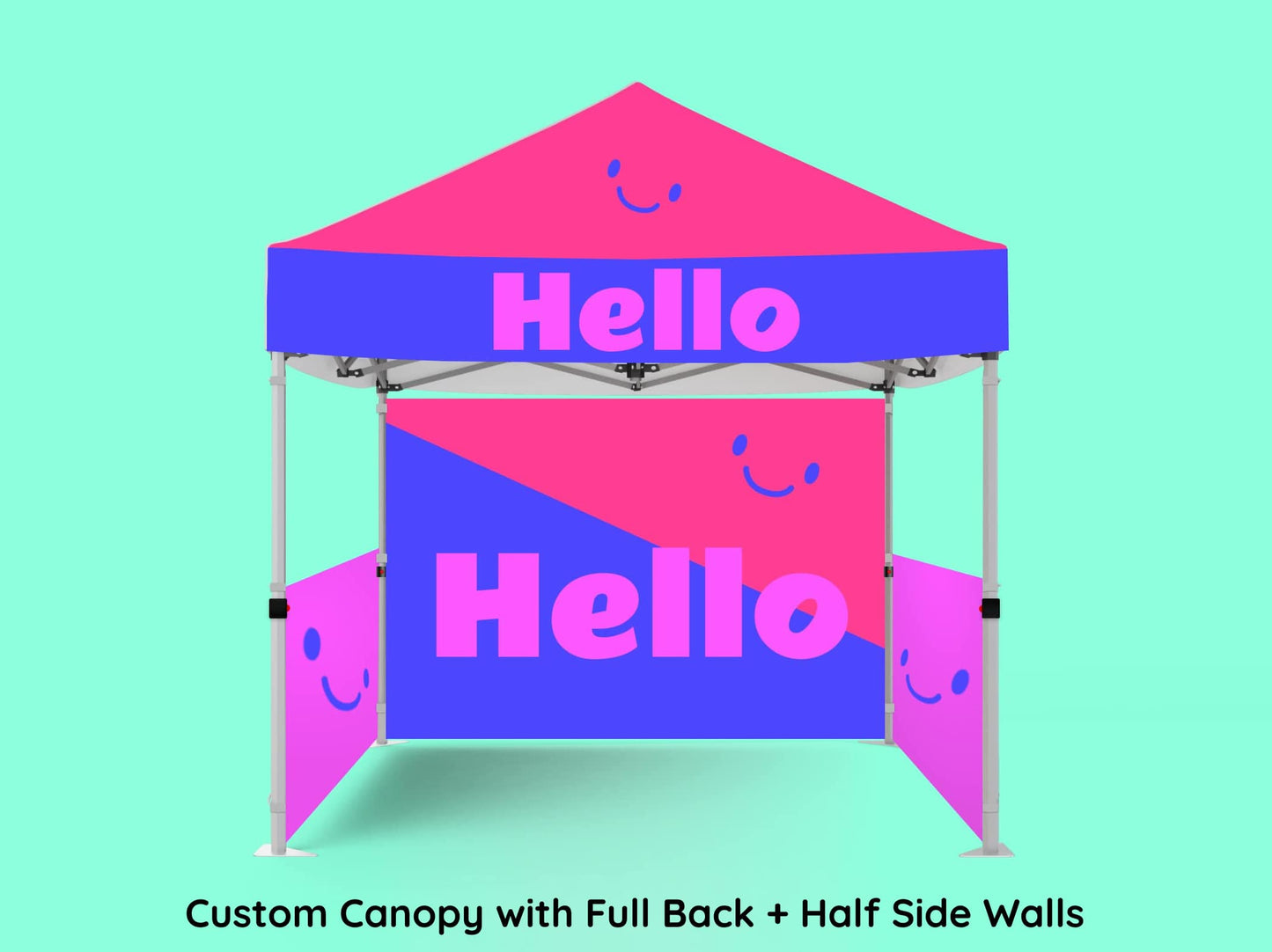 10x10 Custom Canopy Back wall and Half Side Walls
