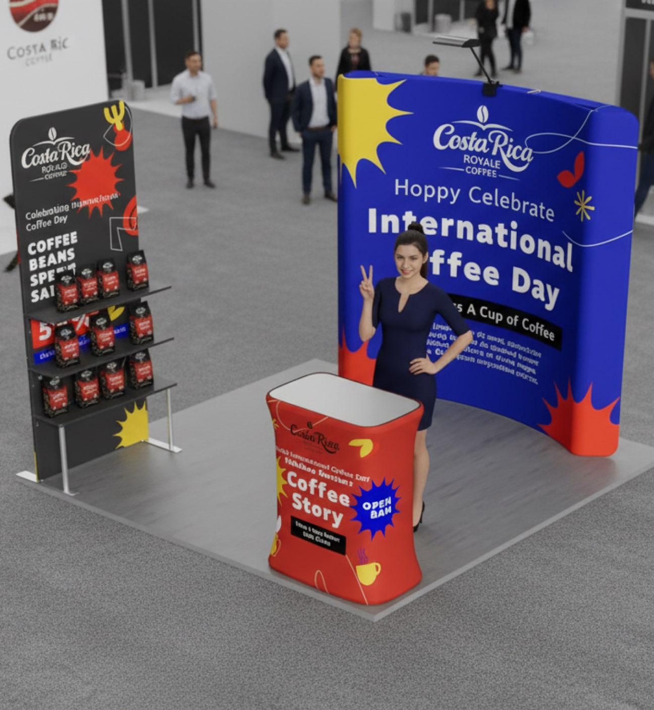 10x10 booth setup photo from trade show event