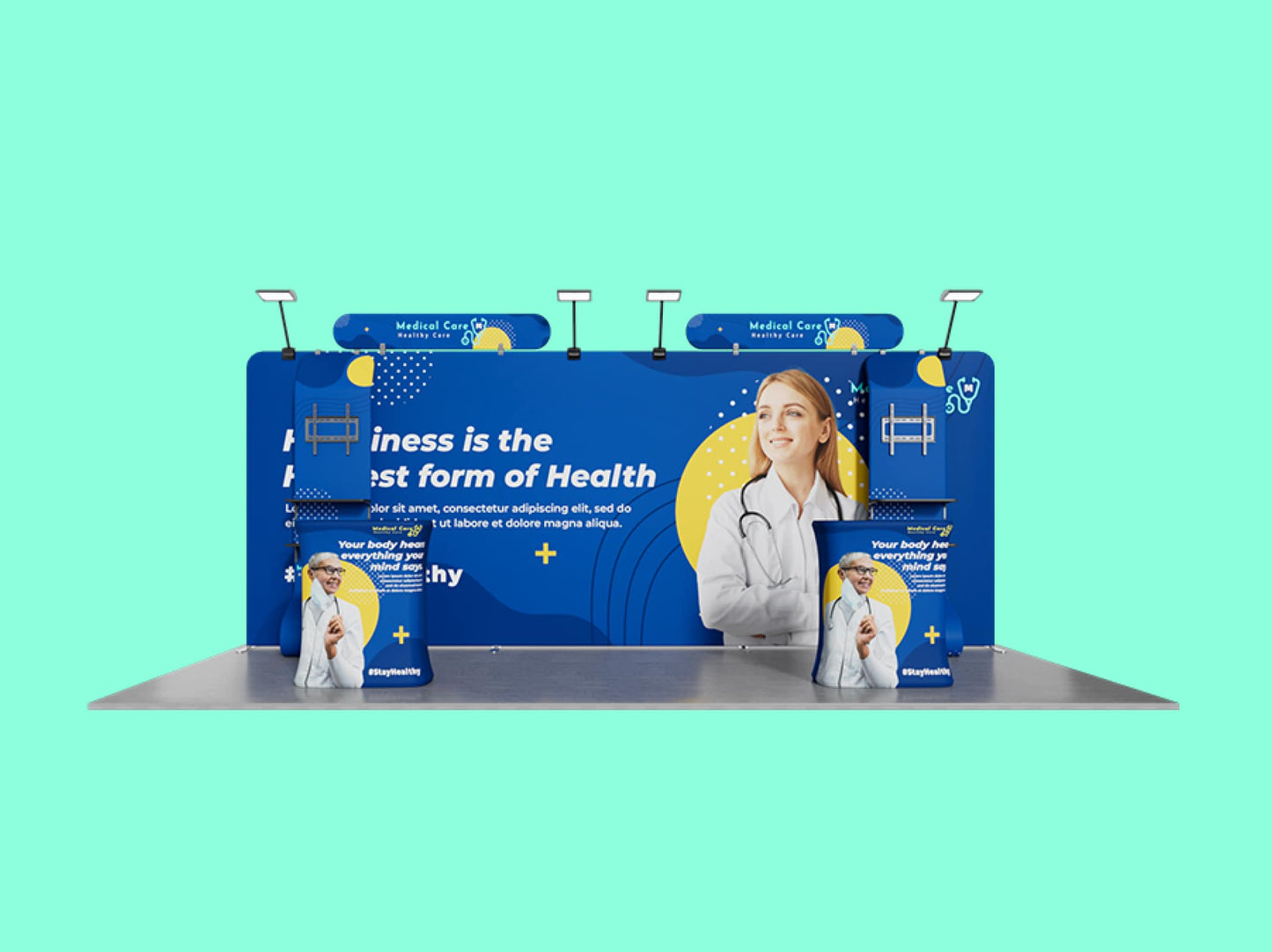 10x20 Booth - Brand Signal Booth Front View