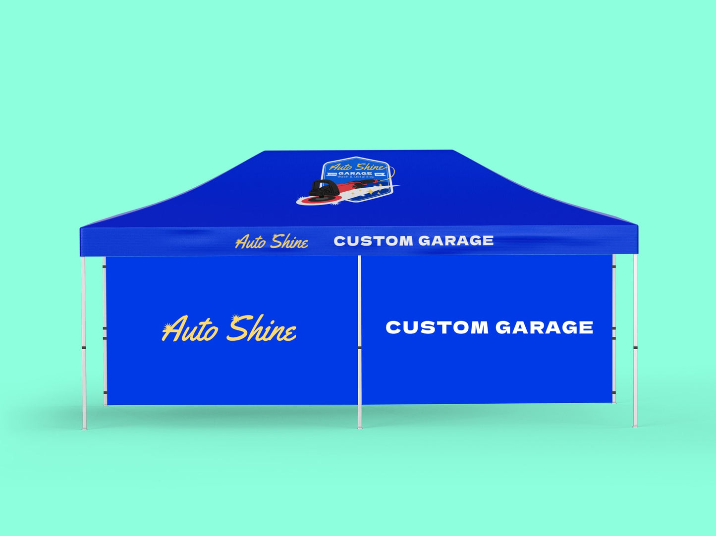 10x20 Canopy Tent with Back Wall