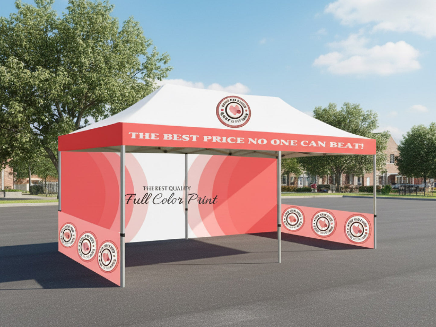 10x20 Custom Canopy with full print and commercial grade frame