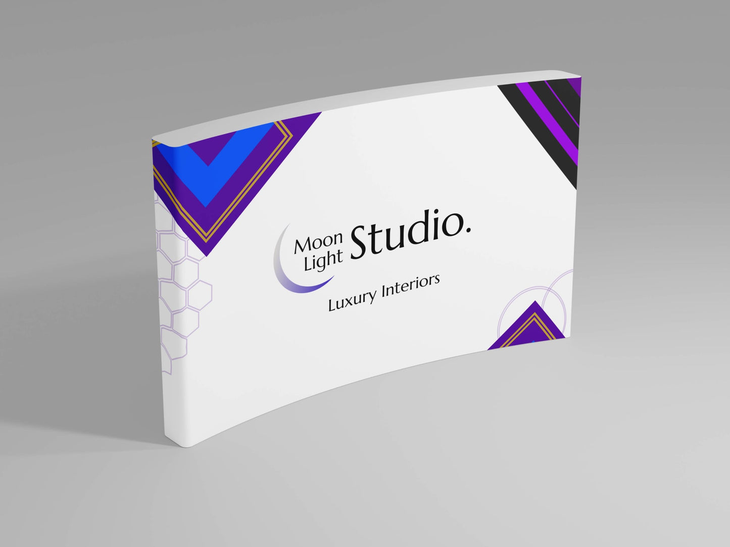 10 ft x 8 ft Fabric Curved Pop Up Display
