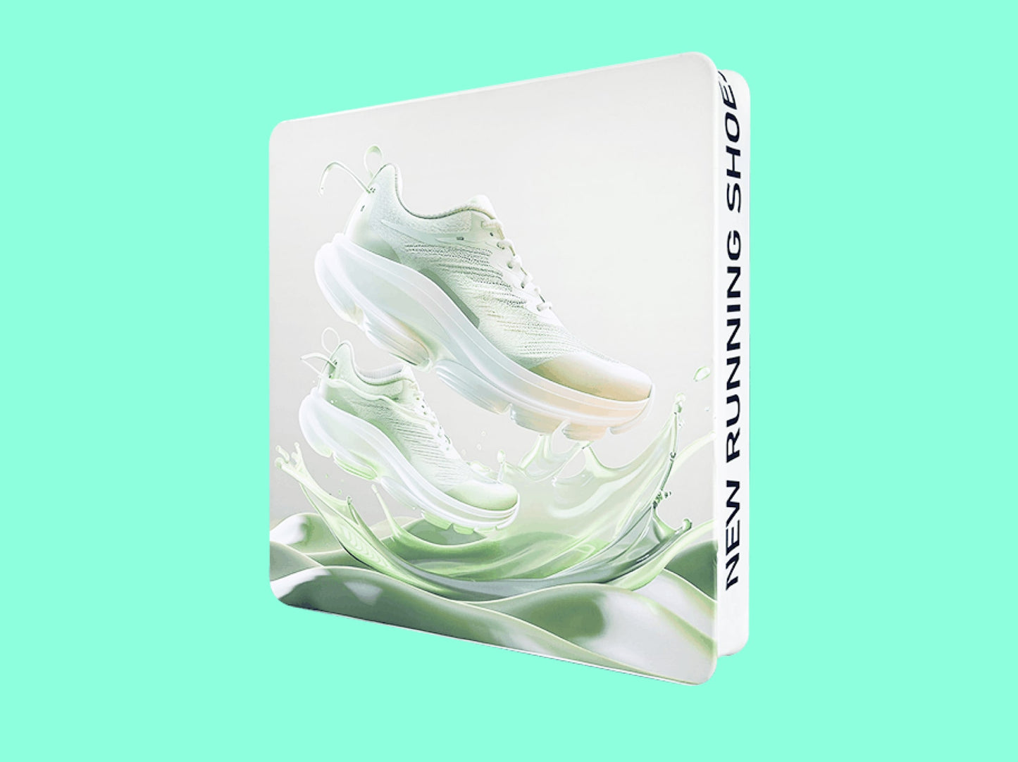 3D Straight Backdrop (Round Corners) 8ft for trade shows events