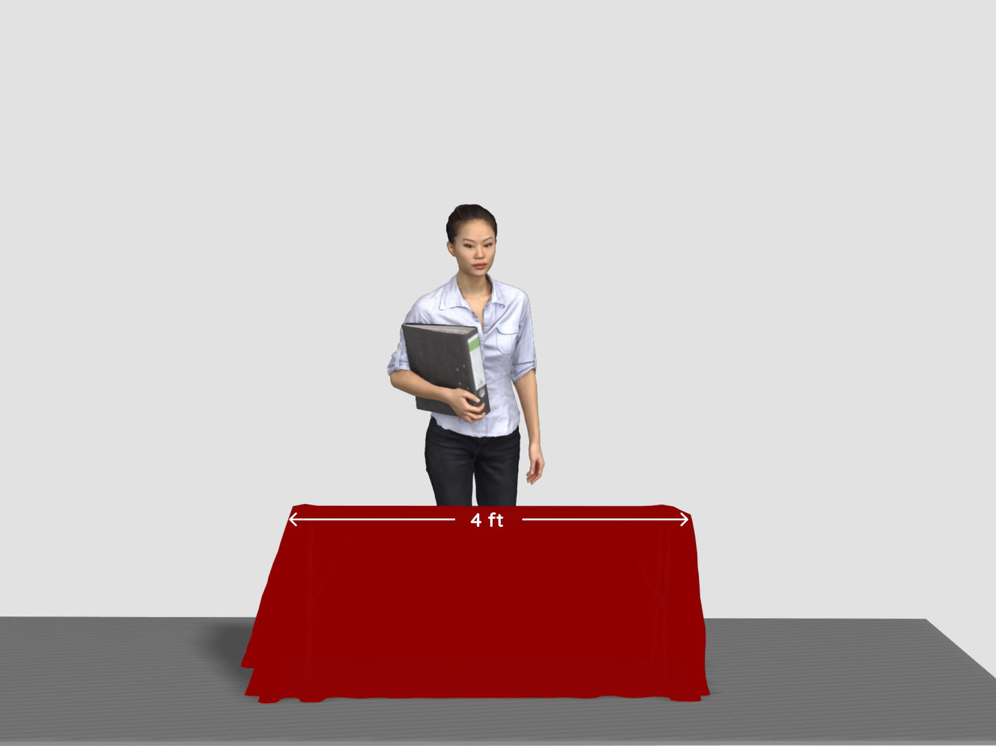 4ft Red Color Table Cover