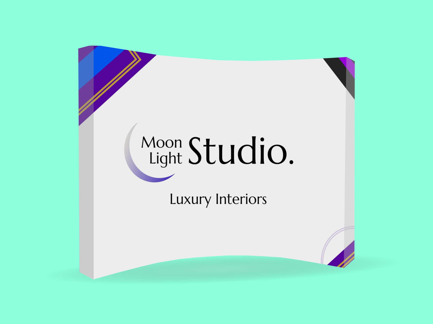 8 ft x 8 ft Fabric Curved Pop Up Display