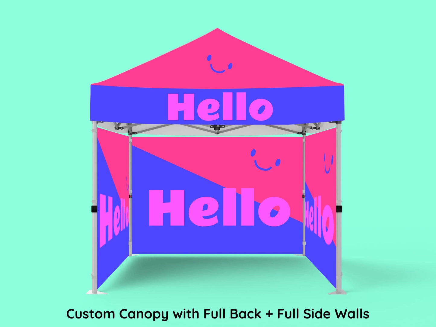 Custom Canopy with Full Back and Full Side Walls