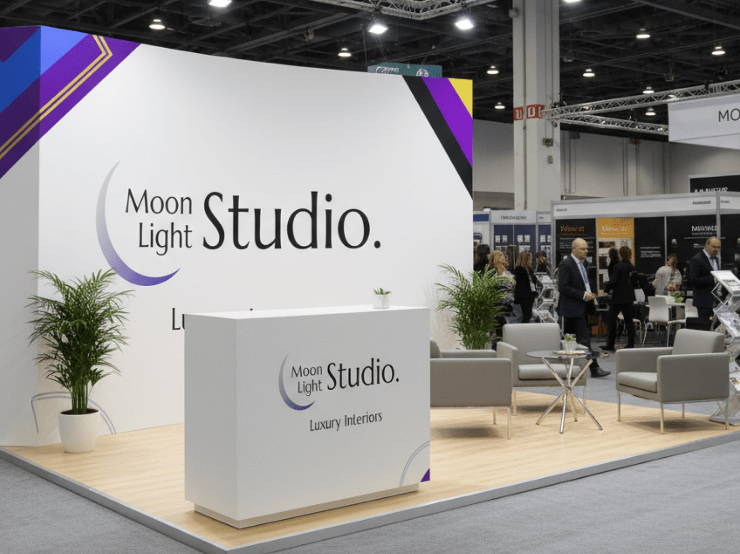 Fabric Curved Pop Up Display for Exhibition