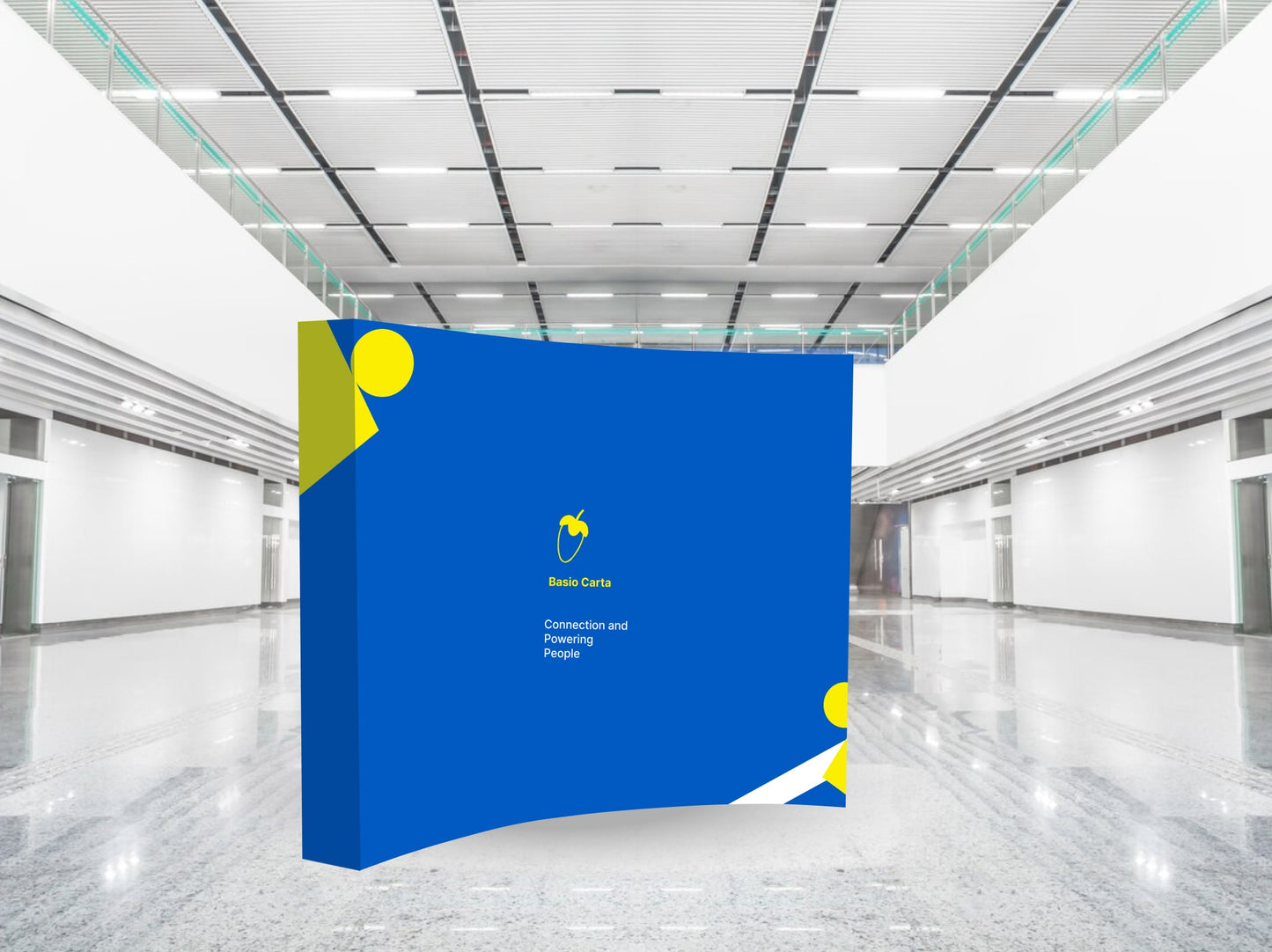 Fabric Curved Pop Up Display Side View