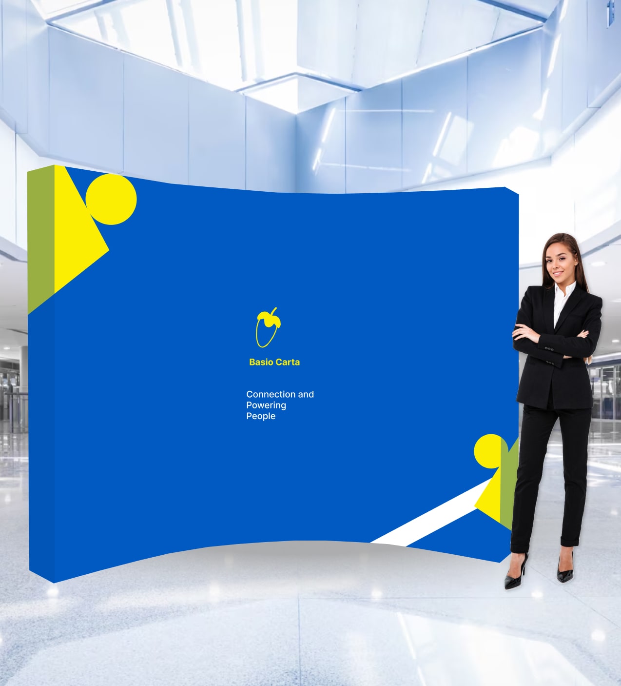Fabric Curved Pop Up Display for Event