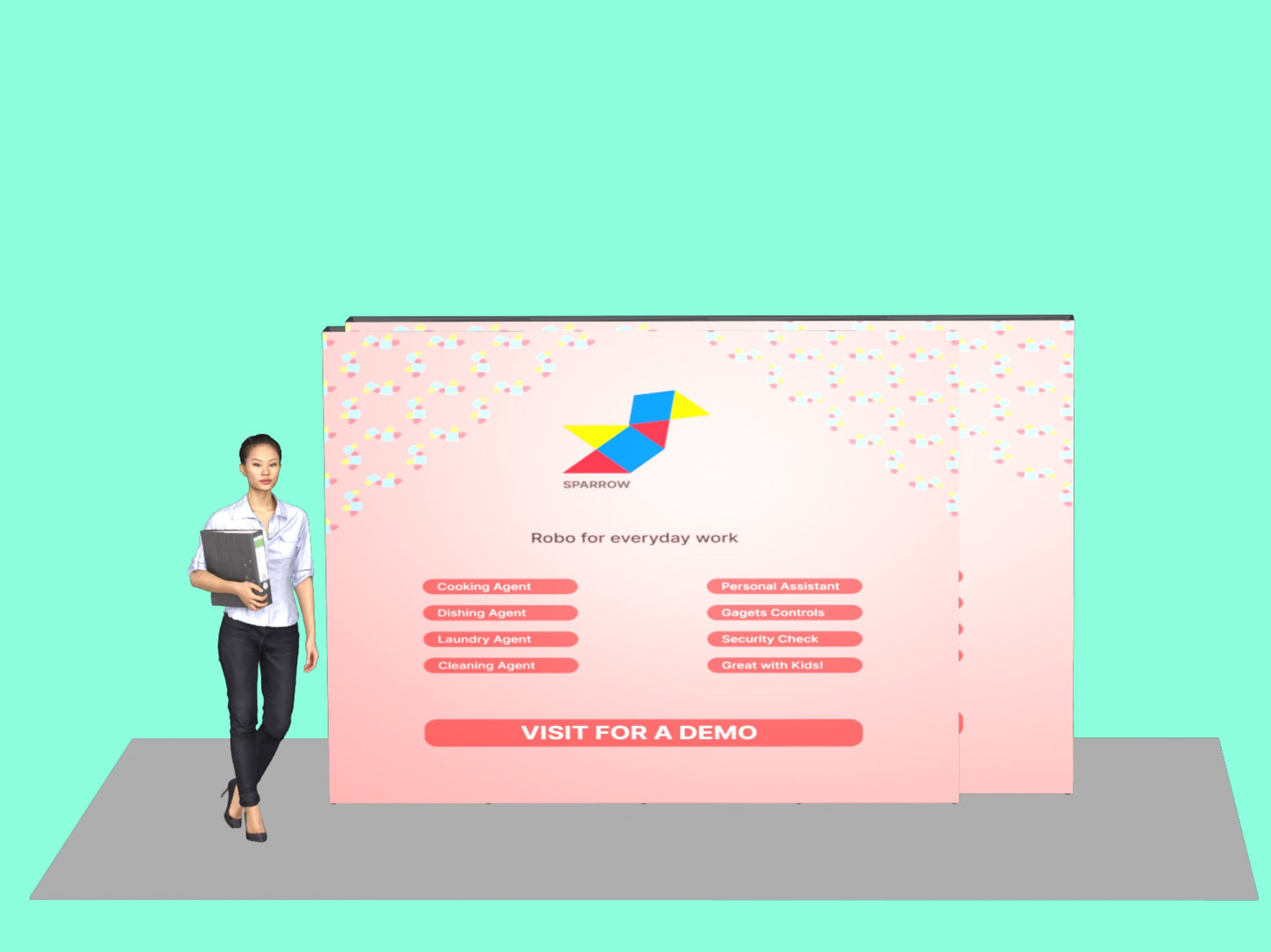 Fabric PopUp Straight Display 8ft and 10ft
