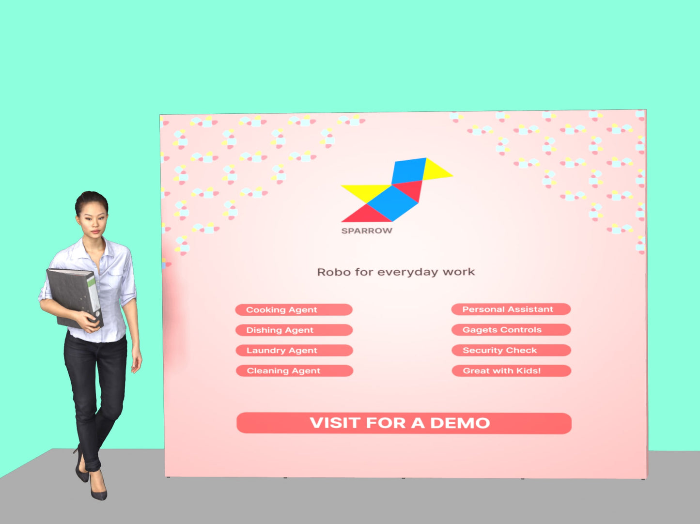 Fabric Pop Up Straight_Display