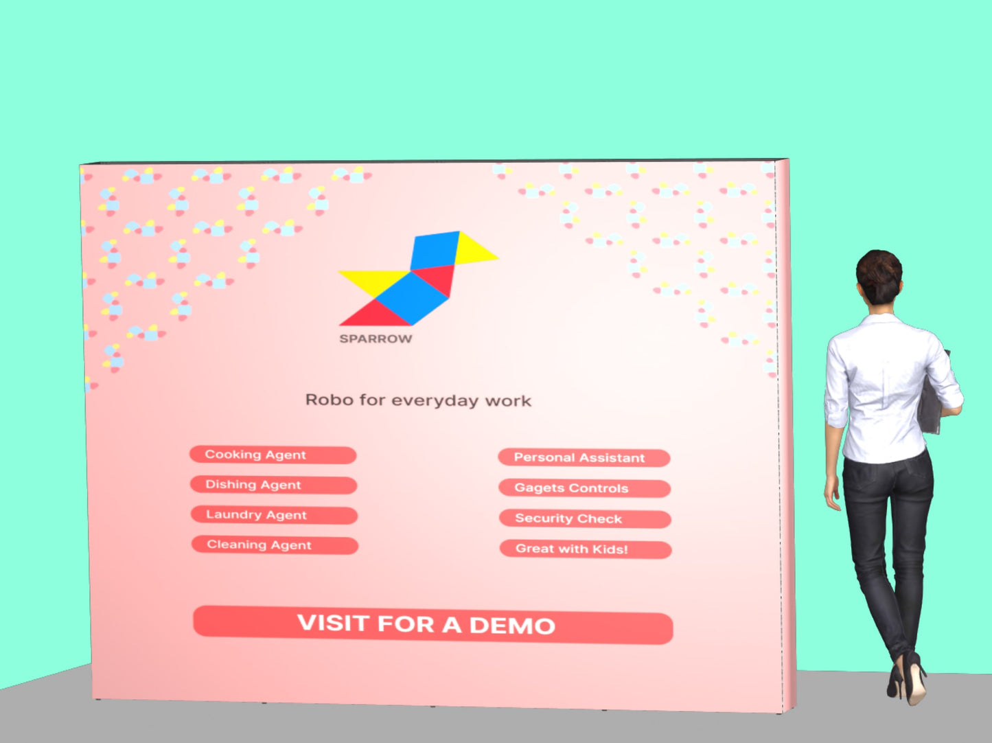 Fabric Pop Up Straight Display