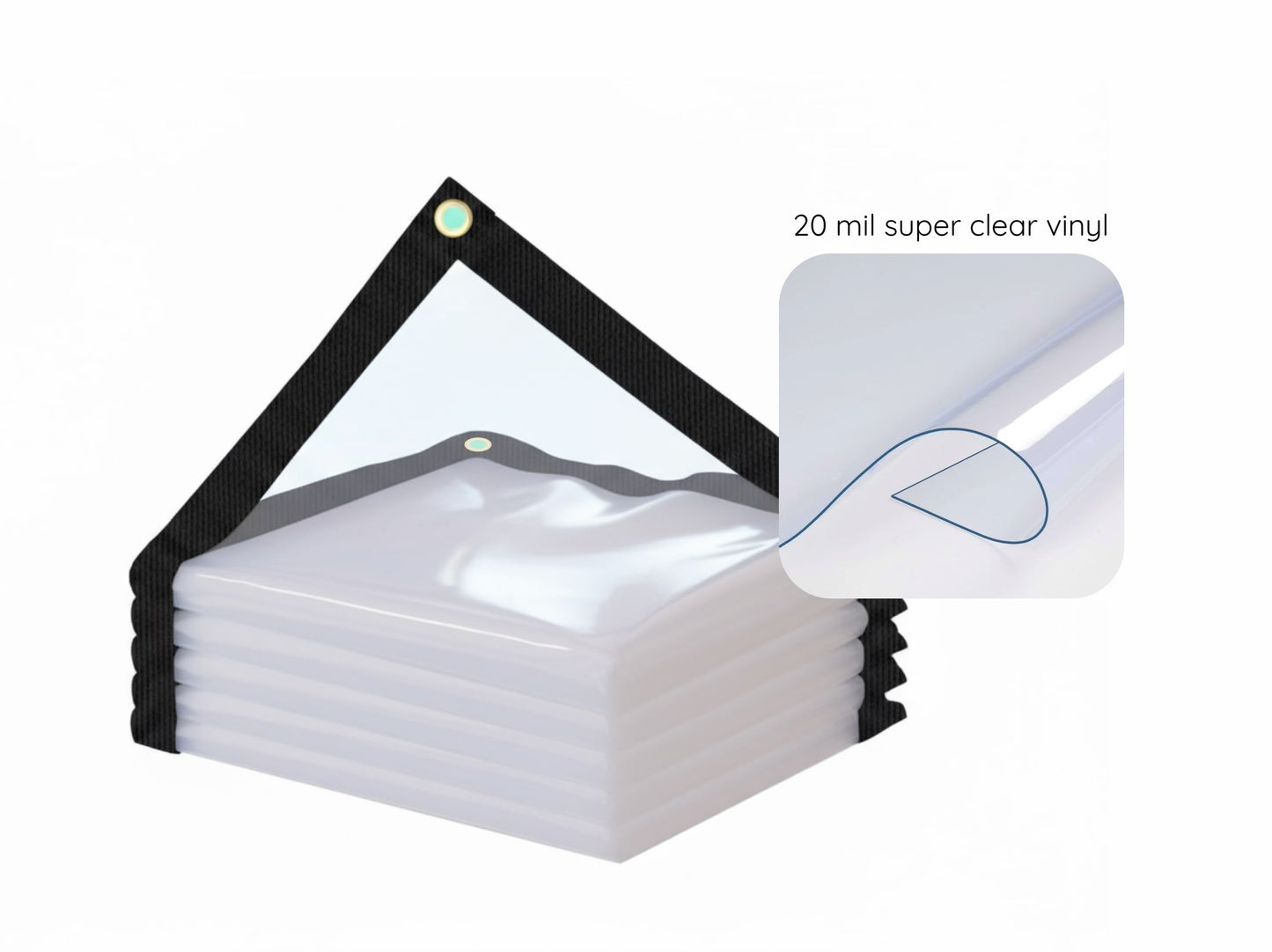 Heavy Duty Clear Vinyl Tarp 20 mil