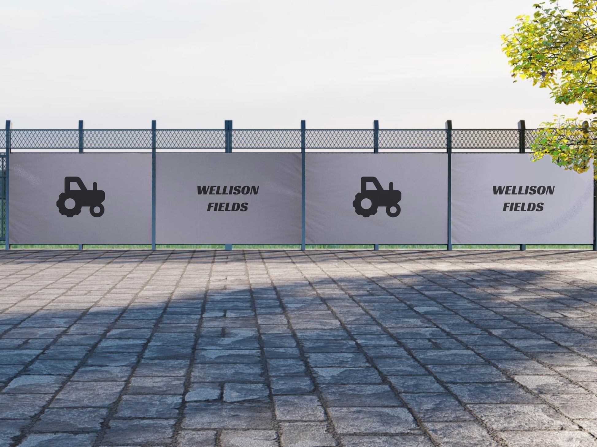 Logo and Text Printed Vinyl Heavy Duty Fence Tarp