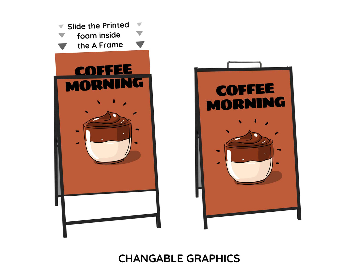 Metal A Frame How to insert graphics sheet