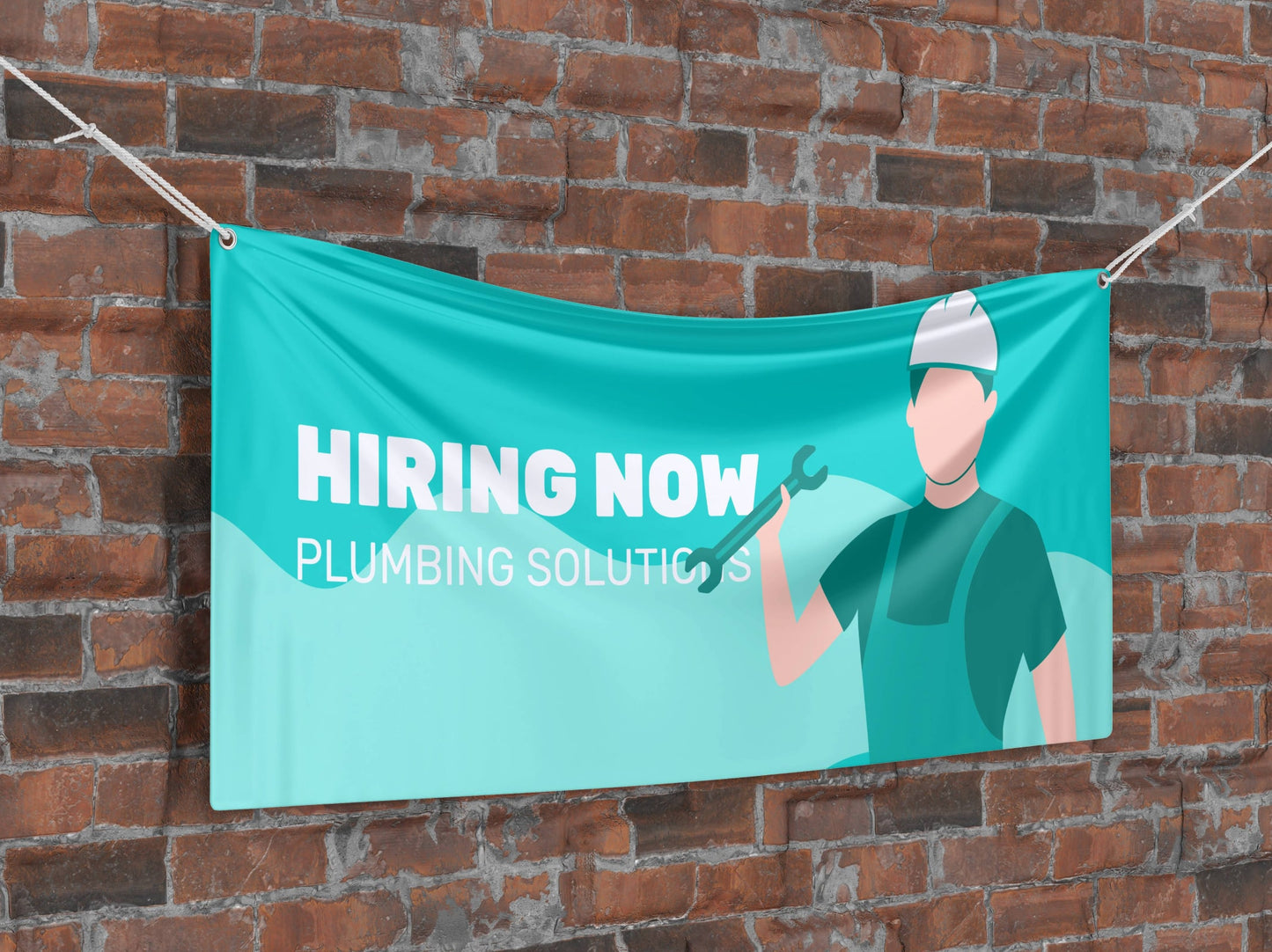 Now Hiring Plumbing business Banner