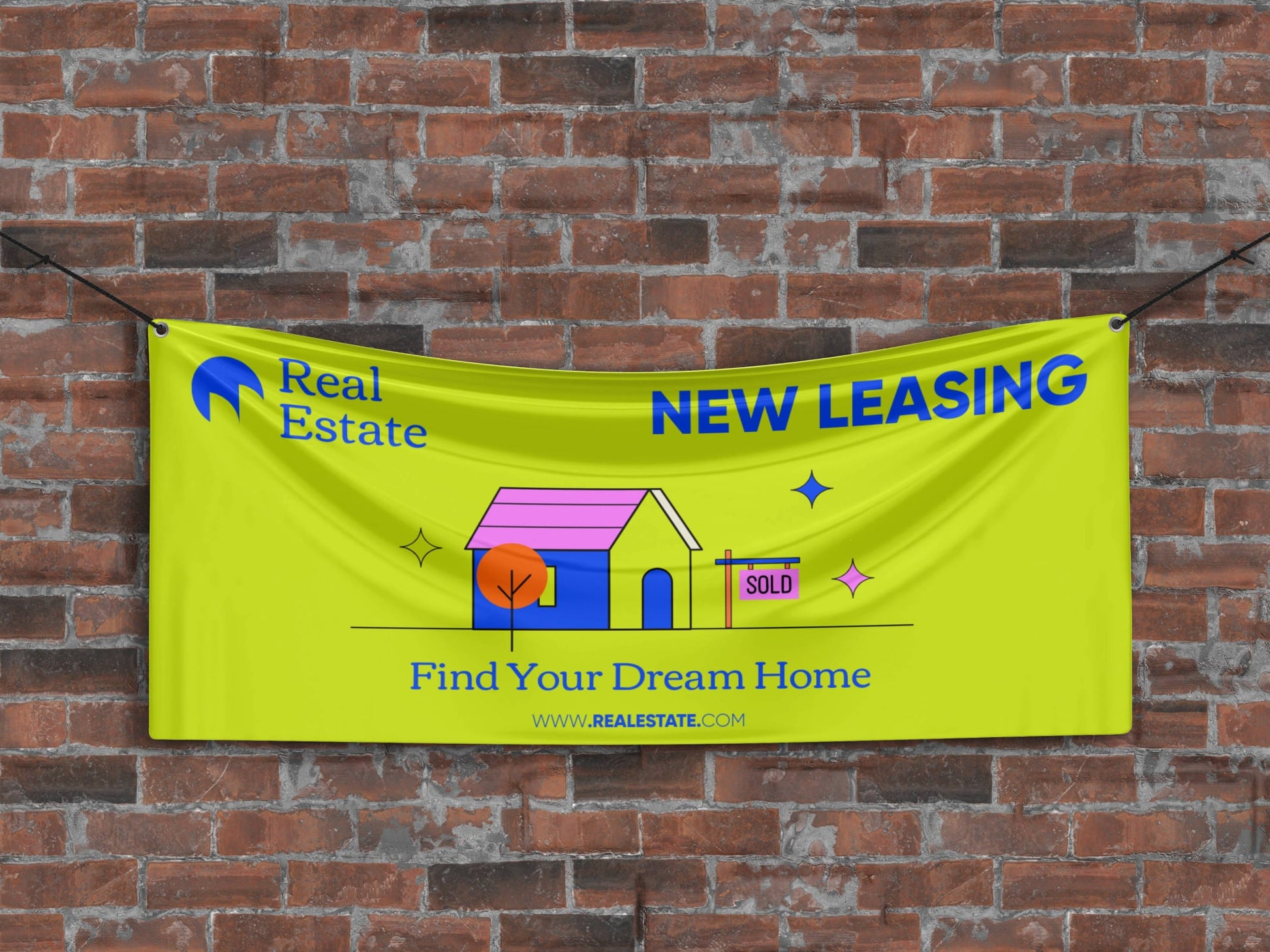 Now Leasing Vinyl Banner