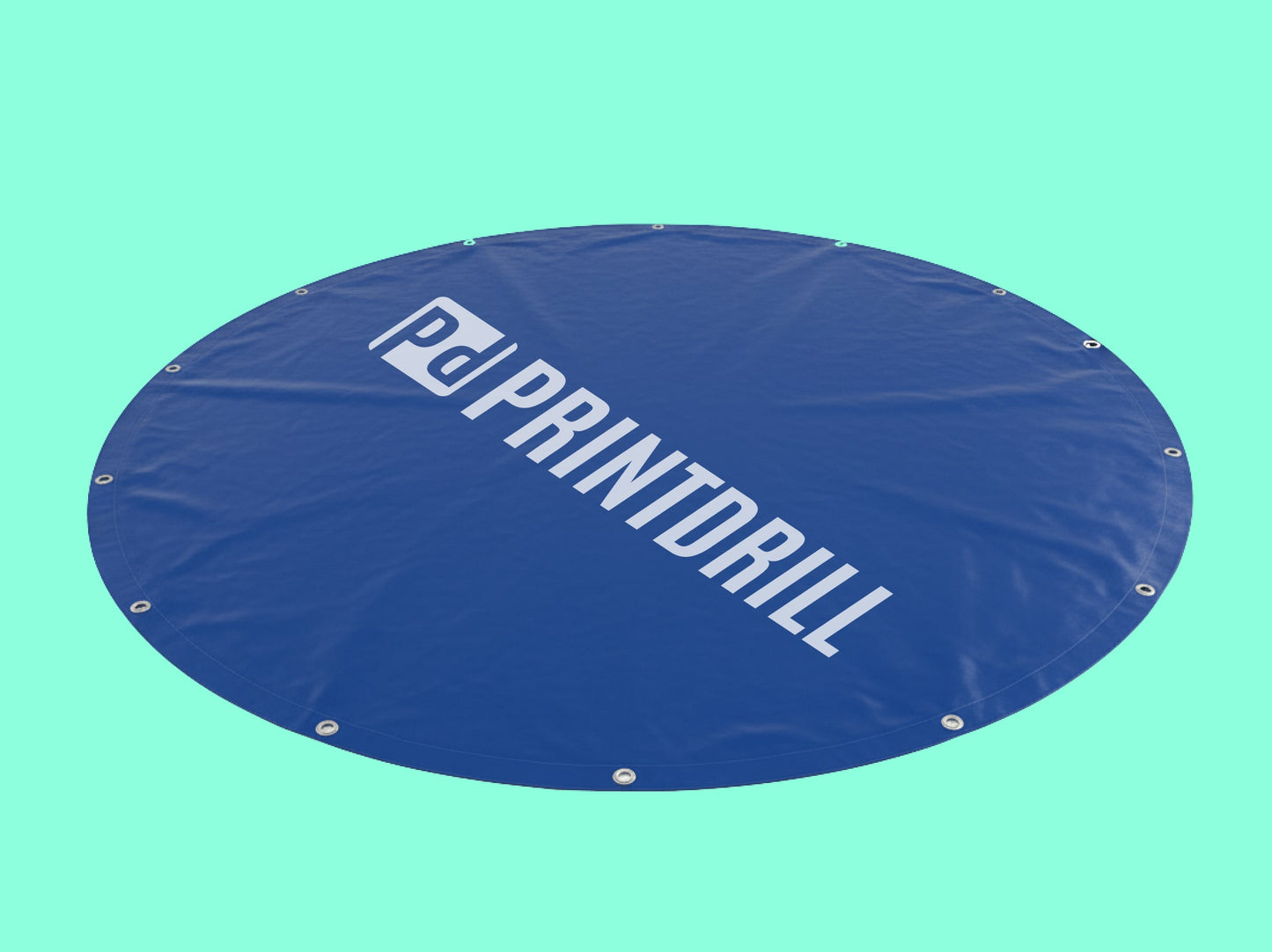 Round Heavy Duty Vinyl Tarp - Printed