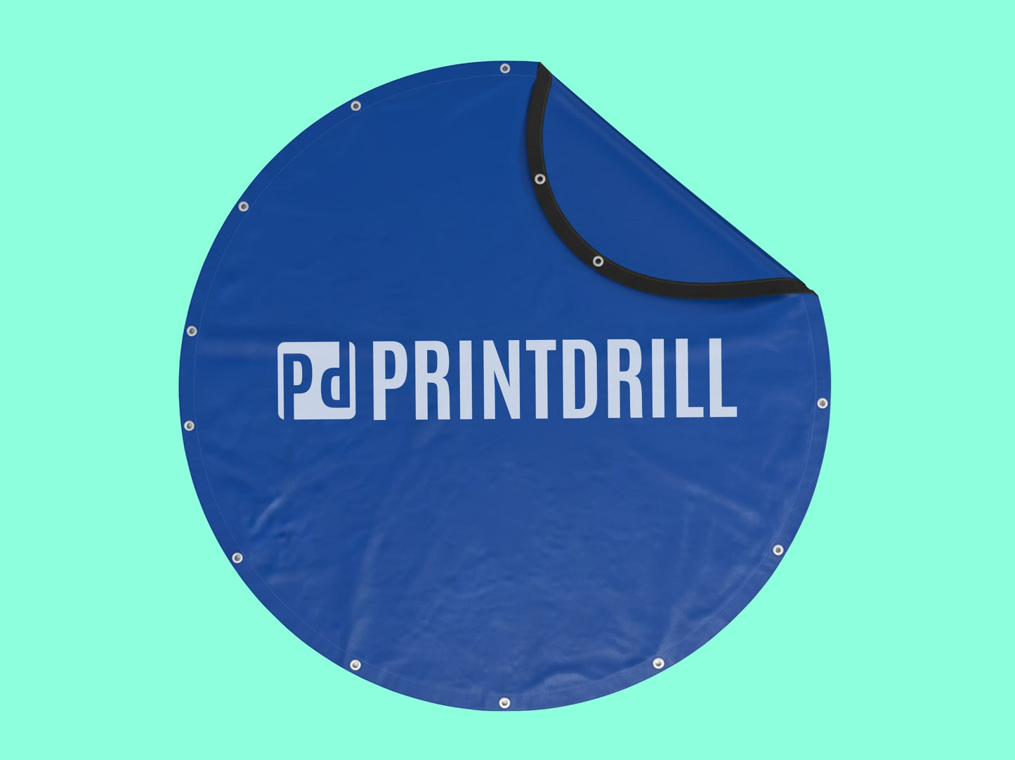 Round Heavy Duty Vinyl Tarp - Printed