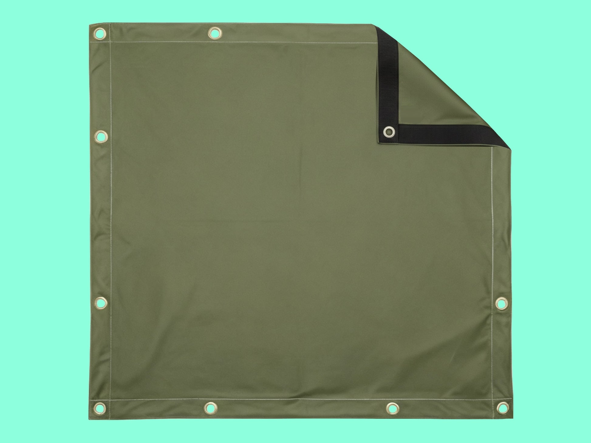 Rectangle Canvas Tarp Back Webbing