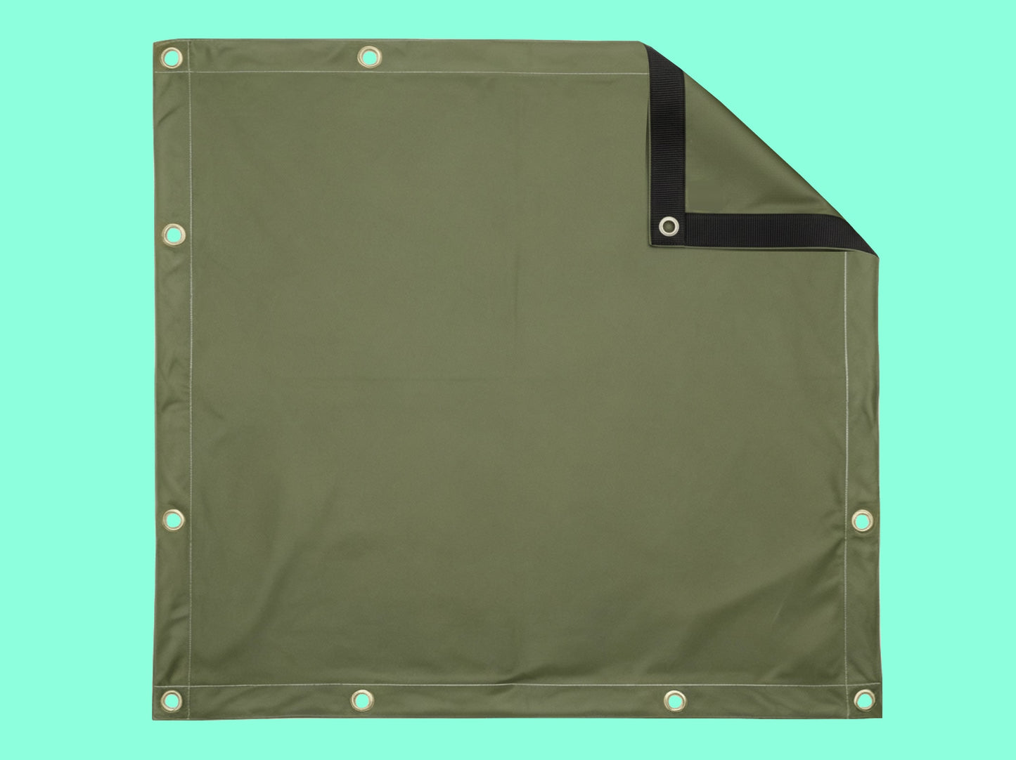 Rectangle Canvas Tarp Back Webbing