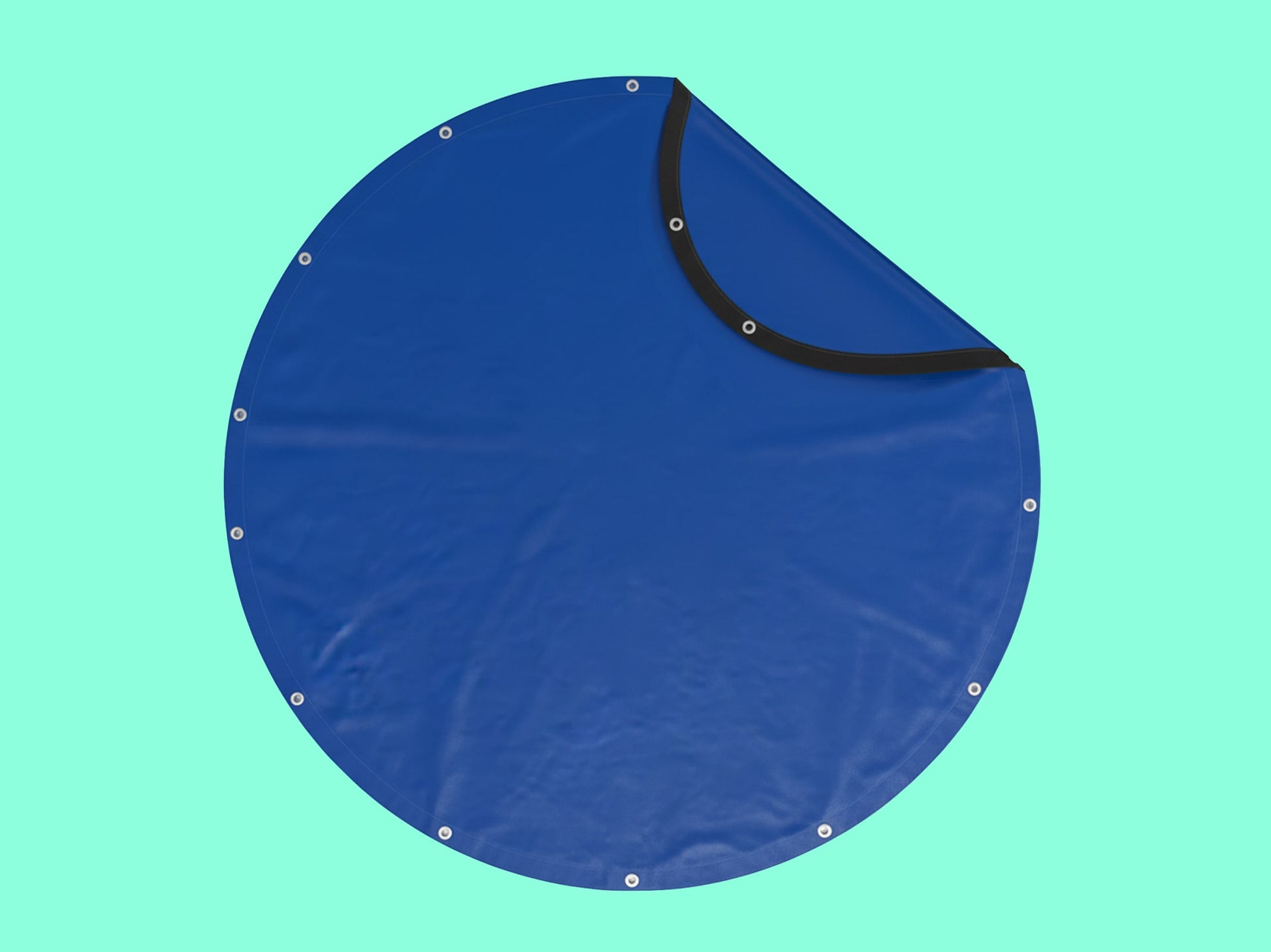 Round Heavy Duty Vinyl Tarp with Webbing