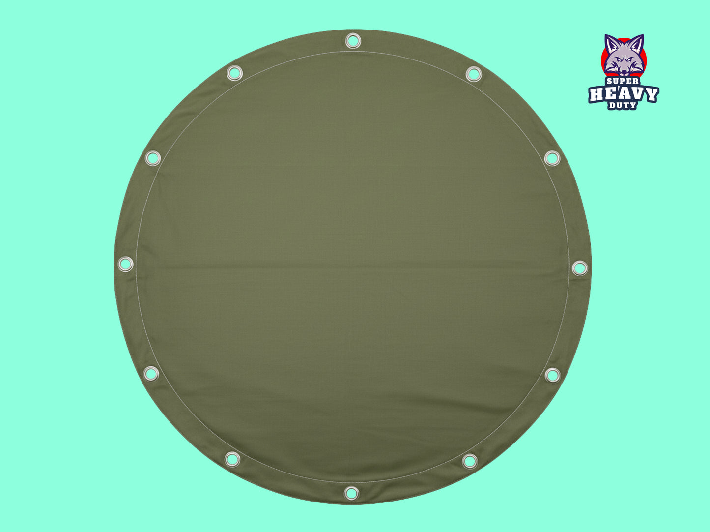 Round Heavy Duty Canvas Tarps - Water Resistant