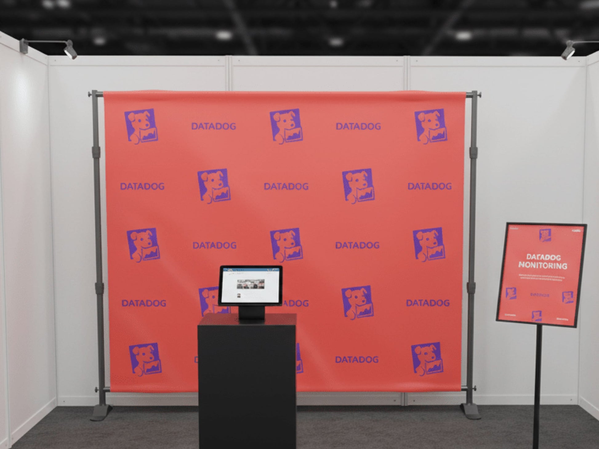 Step and Repeat Banner Stand in Trade Show