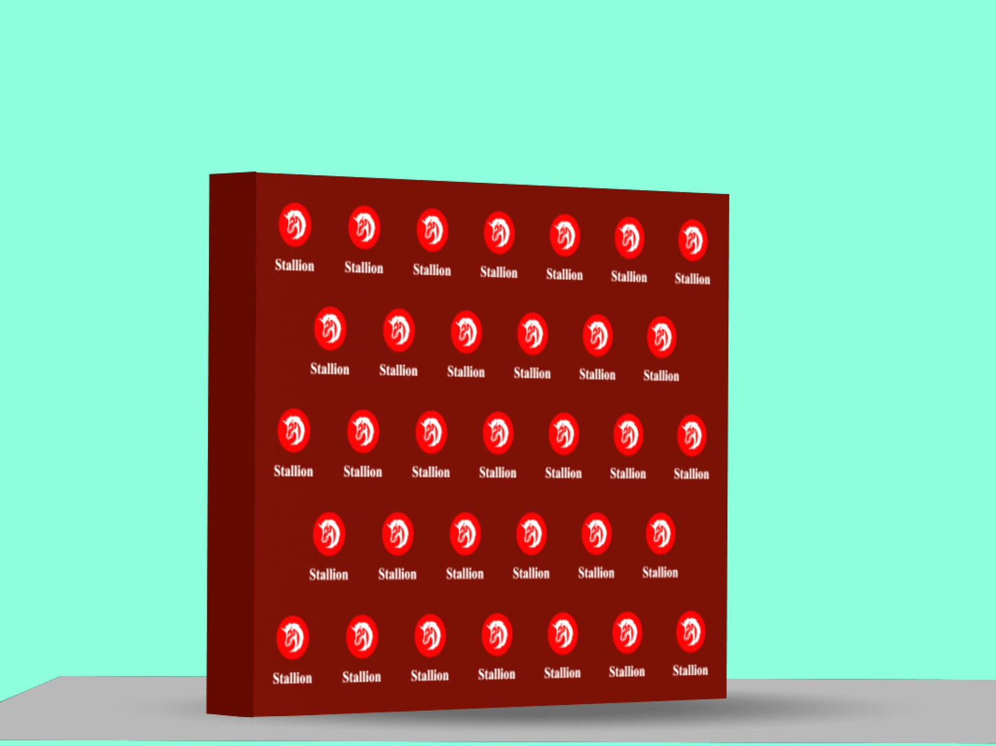 Step and Repeat Fabric Pop Up Straight Display 8x8