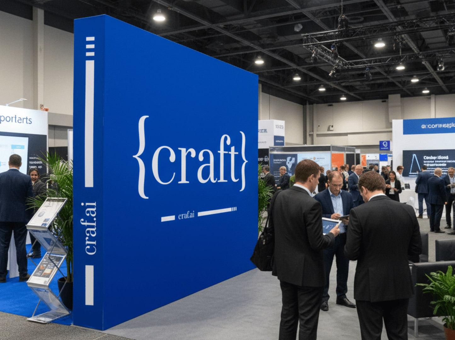 Straight Fabric PopUp Display in Conference