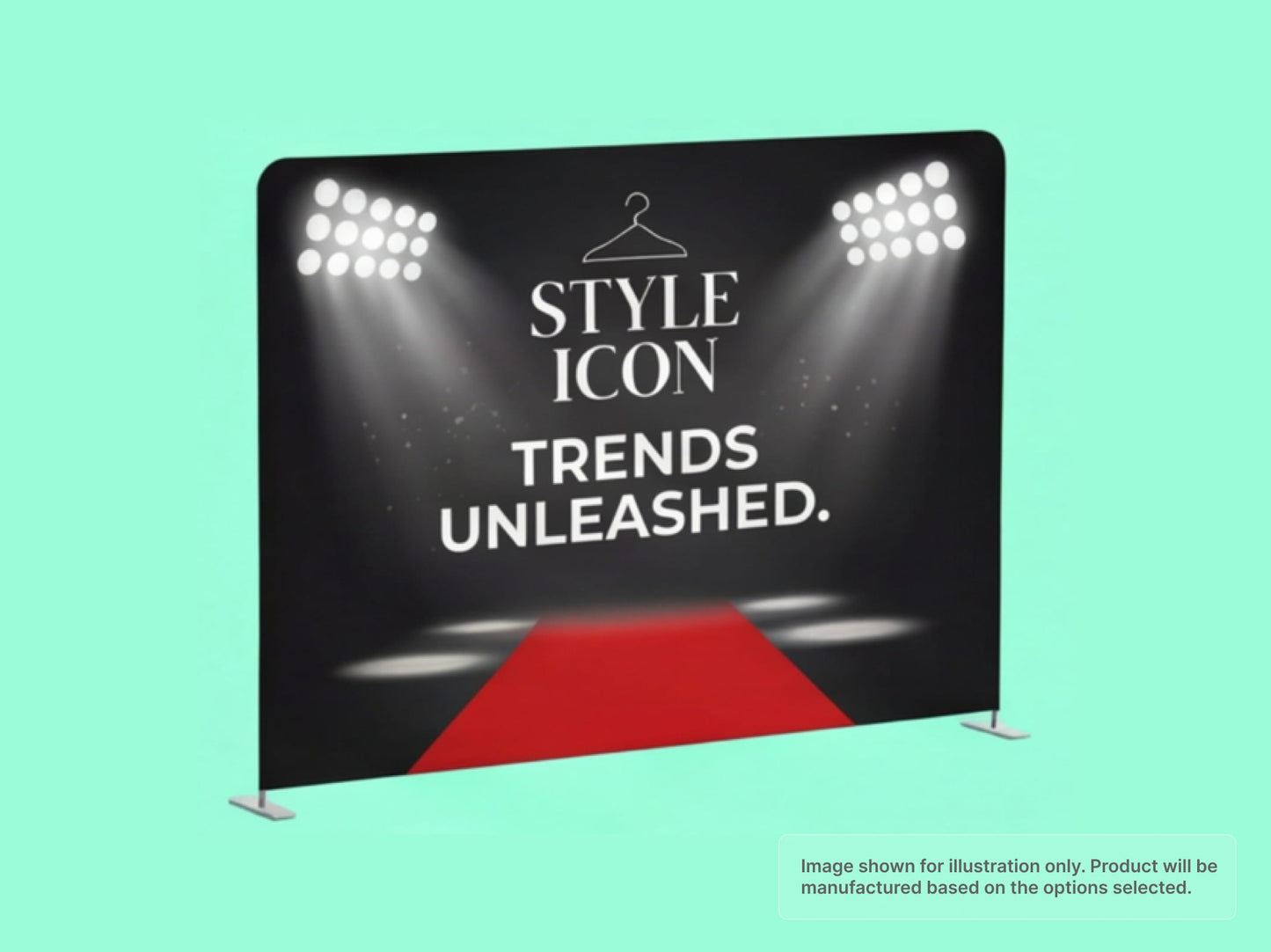 Straight Pillow Case Tension Fabric Backdrop for Red Carpet Events