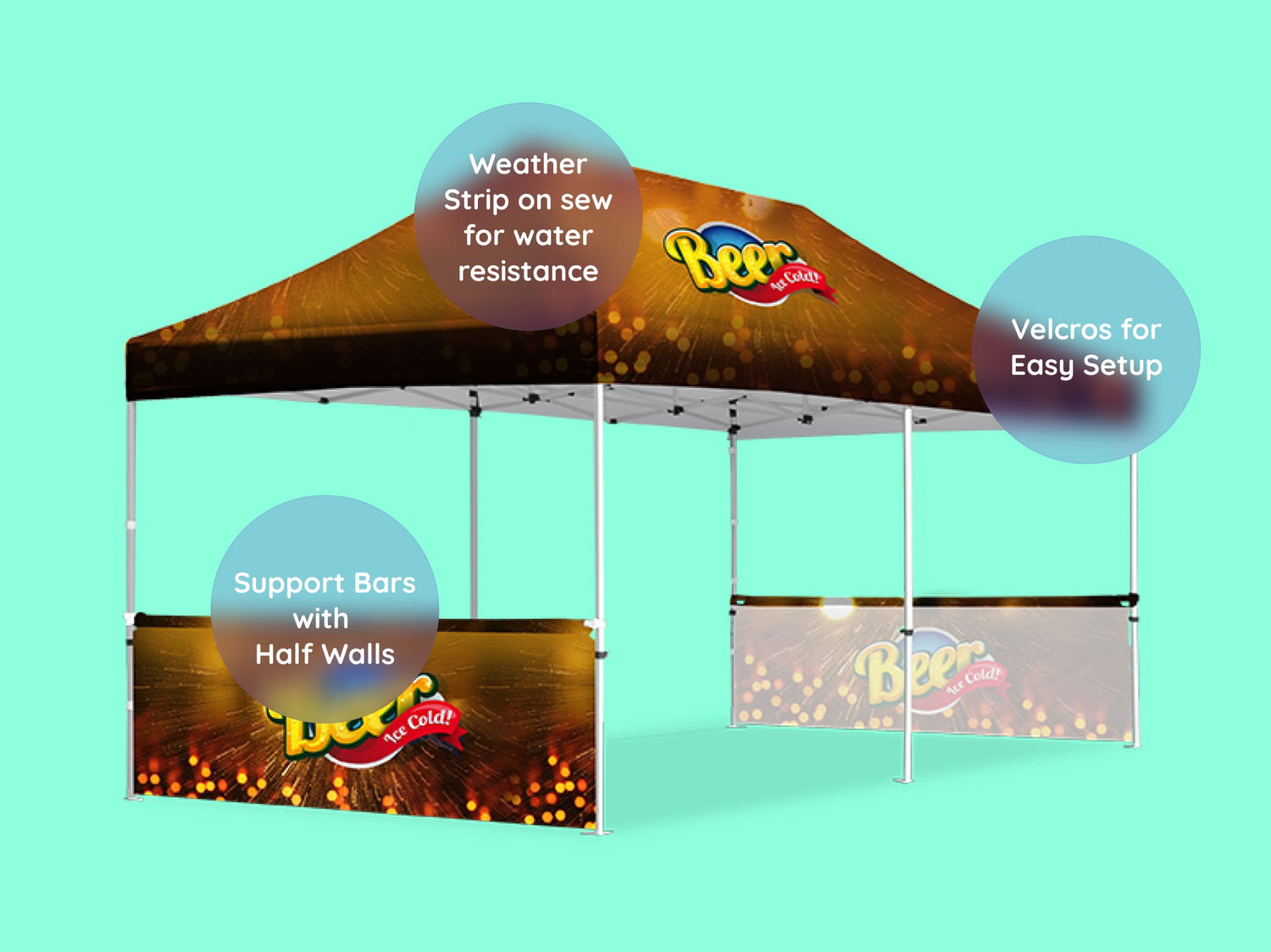 Unique features of 10x20 canopy tent