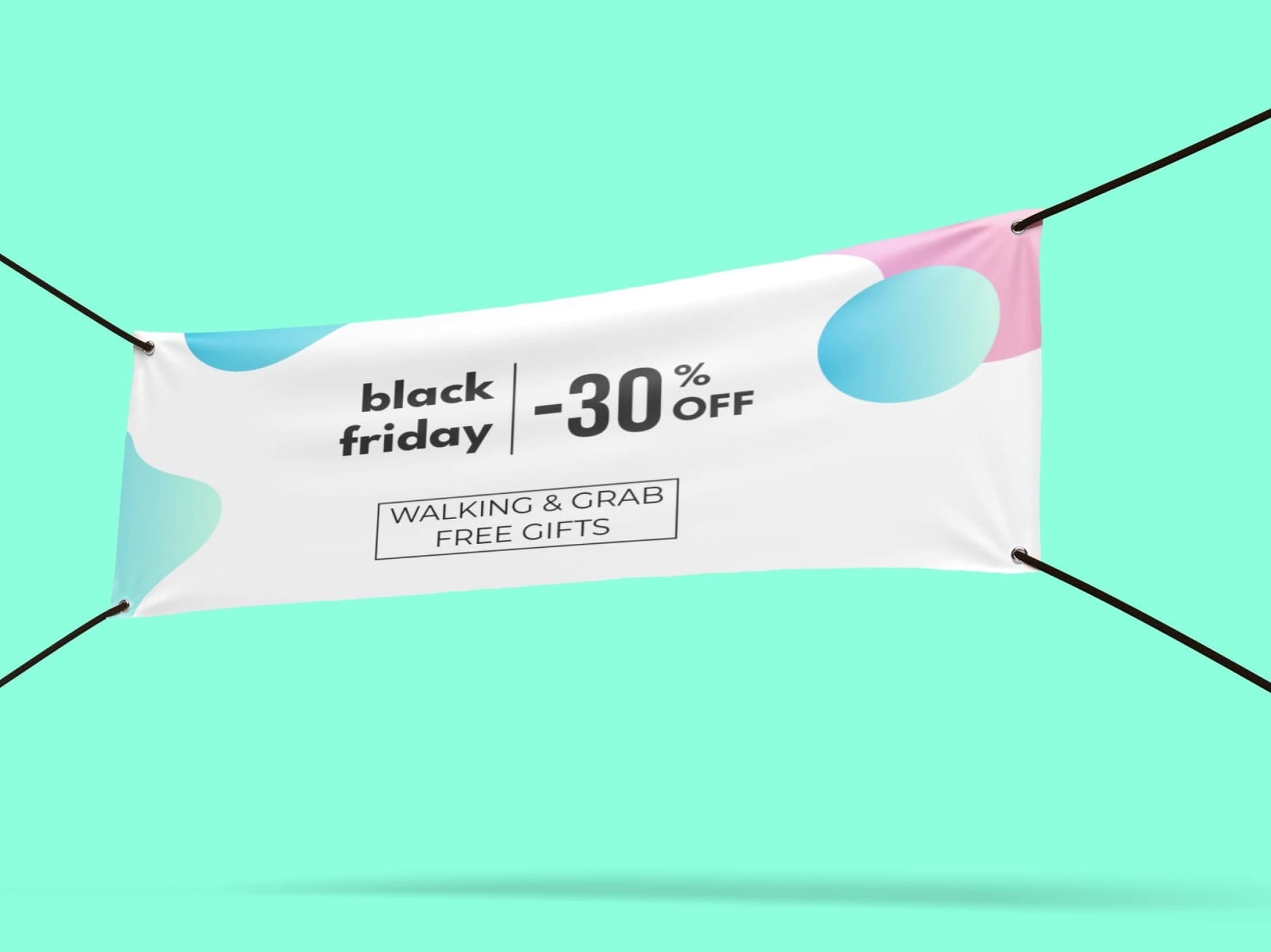 Vinyl Banner Rope Mounted