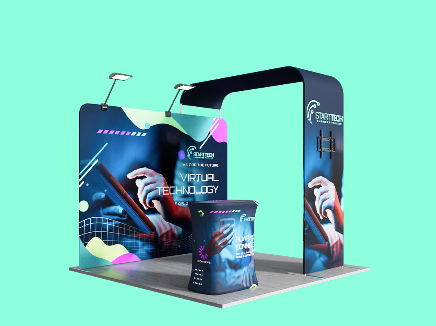 Wallfall Display Deck Booth - 10x10