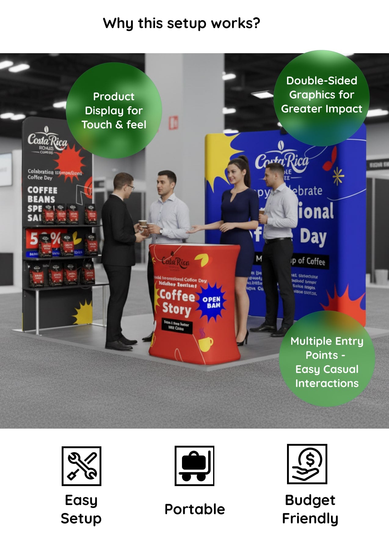 Why this booth setup works