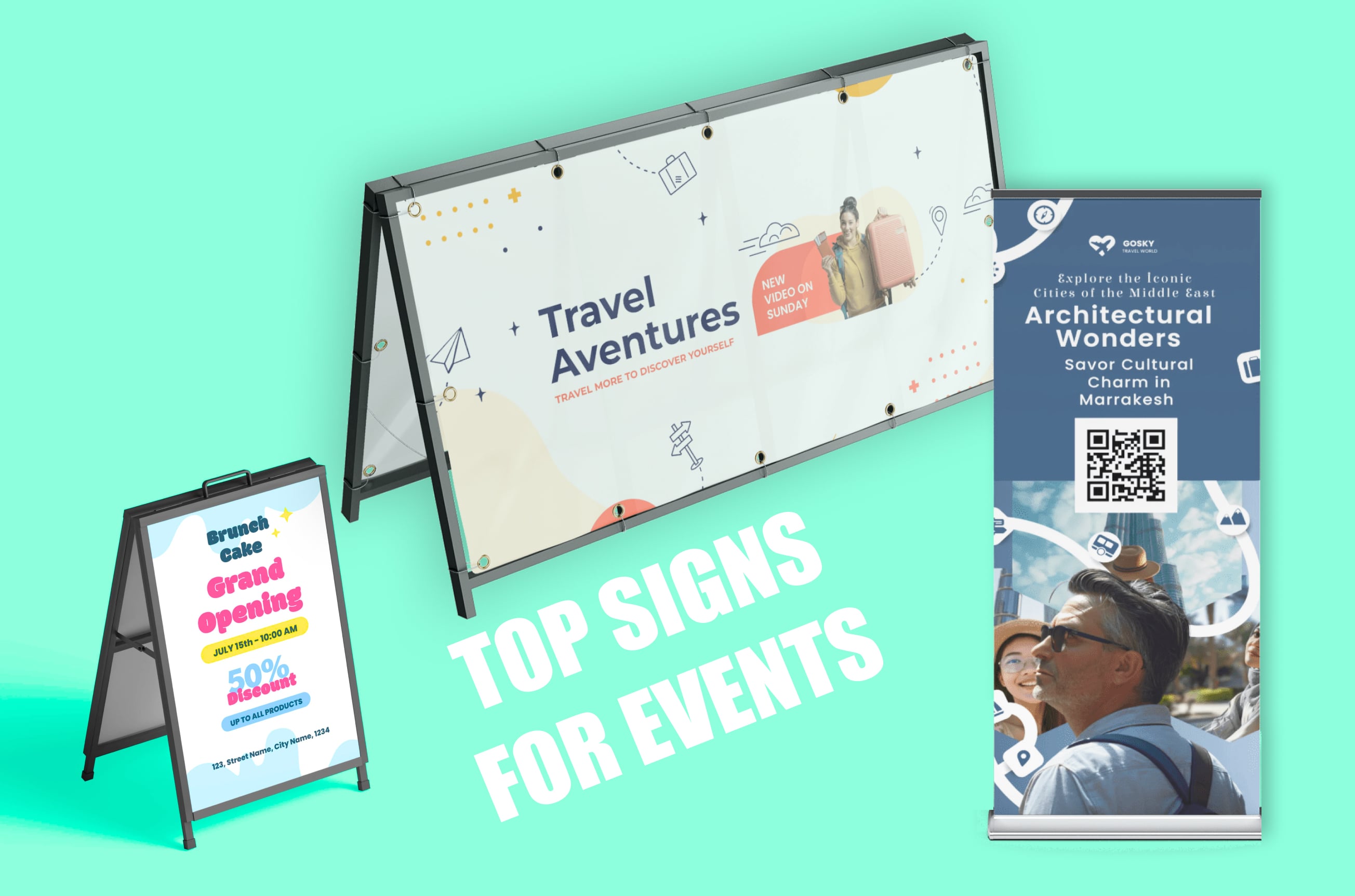 Event Tree Signage 3 Must-Have Signage Types for Event Booth Success | PrintDrill – PRINTDRILL