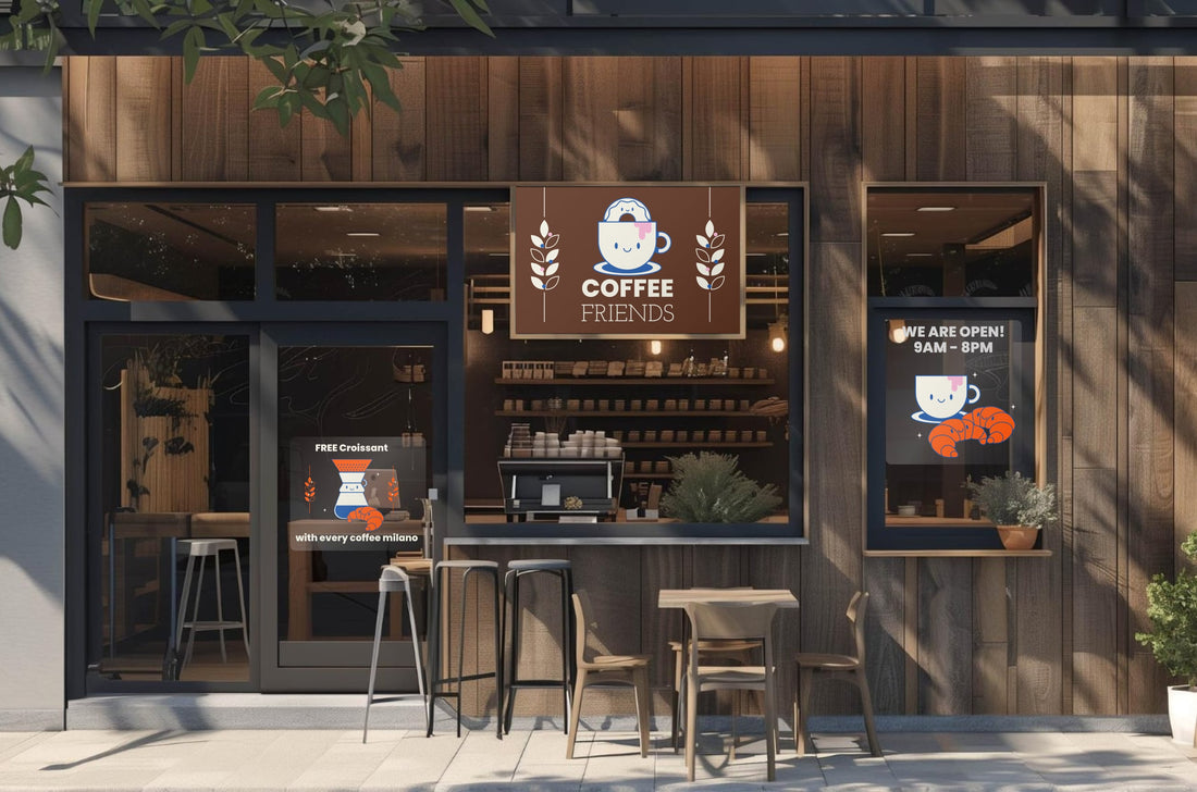 How Can Small Cafés Use Storefront Banners and Decals to Boost Visibility?
