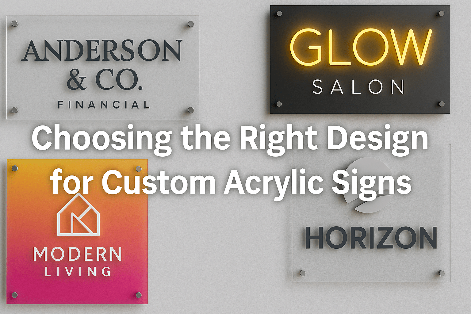 Choosing the Right Design for Custom Acrylic Signs: Tips and Trends ...