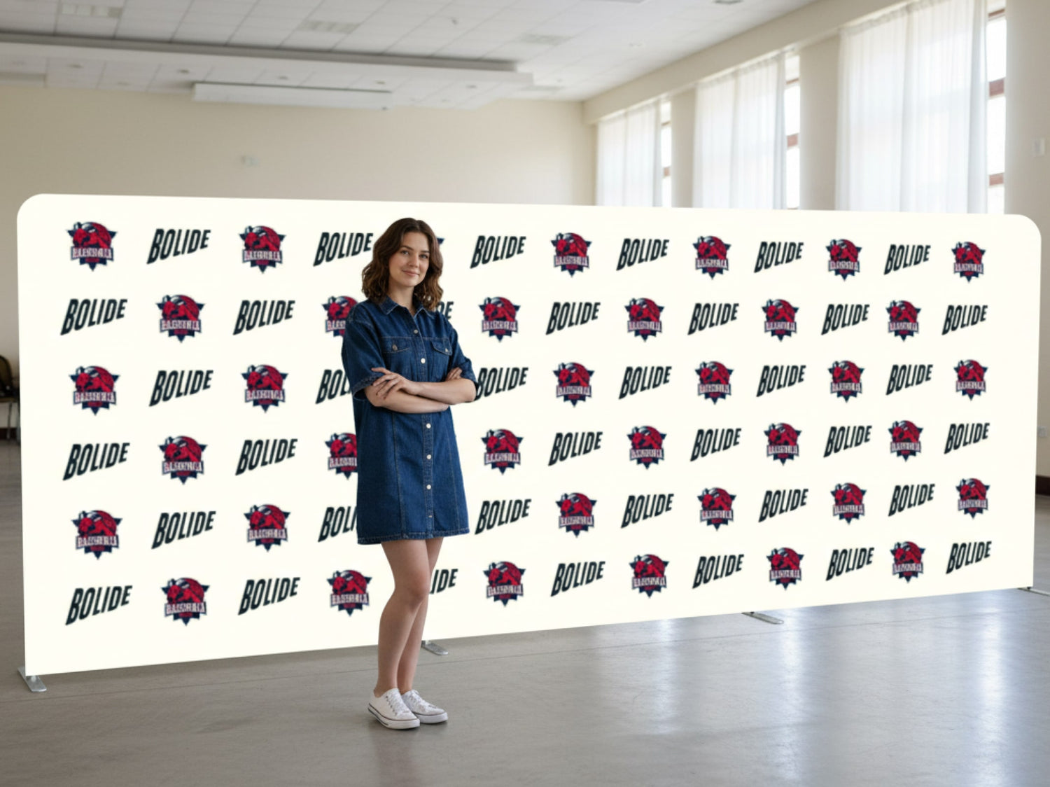 10 x 8 Step and Repeat Straight Pillow Case Backdrop