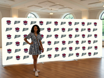 10 x 8 Step and Repeat Straight Pillow Case Backdrop Stand