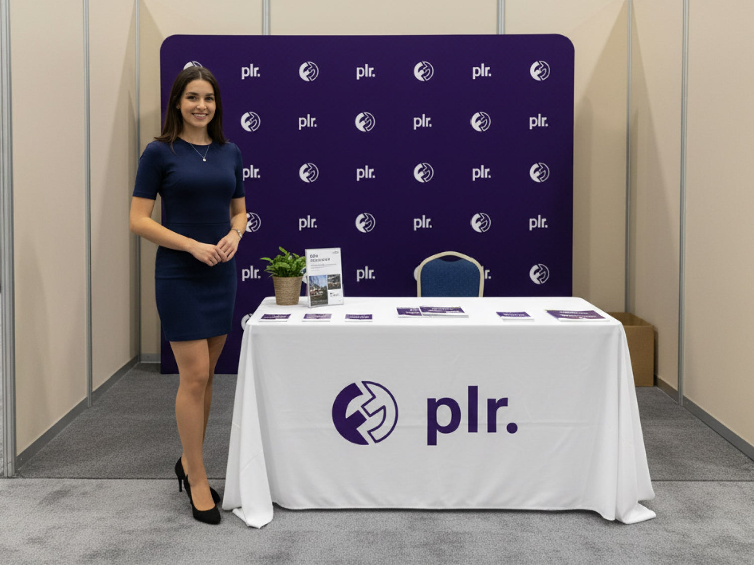 10 x 8 Step and Repeat Straight Pillow Case Backdrop Trade Show