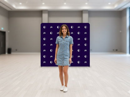 10 x 8 Step and Repeat Straight Stretch Backdrop