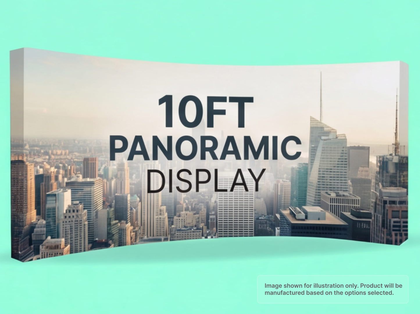 10ft Wide Fabric Curved Pop Up Display