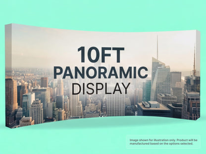 10ft Wide Fabric Curved Pop Up Display
