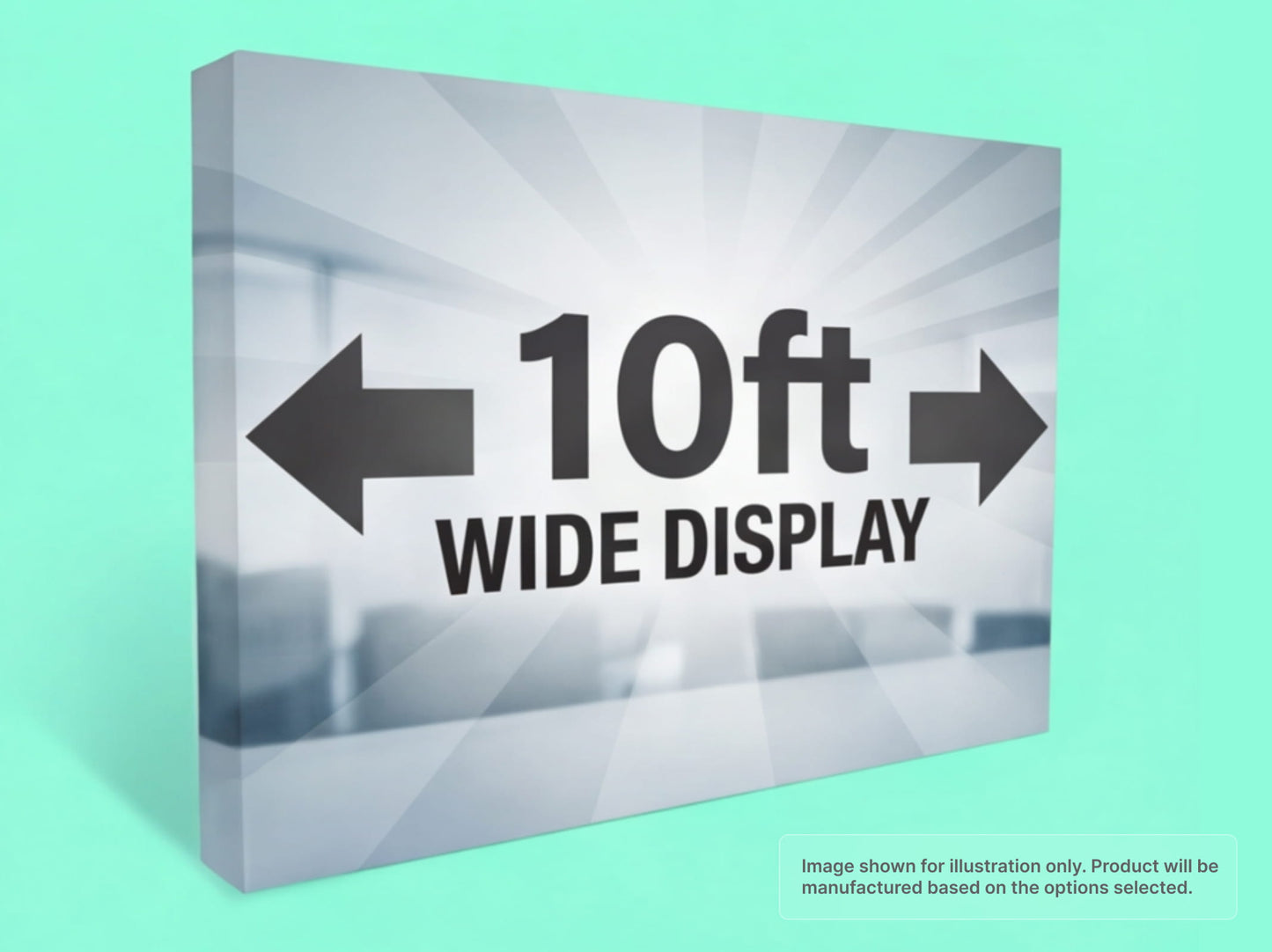 10ft Wide Straight Fabric Pop Up Display